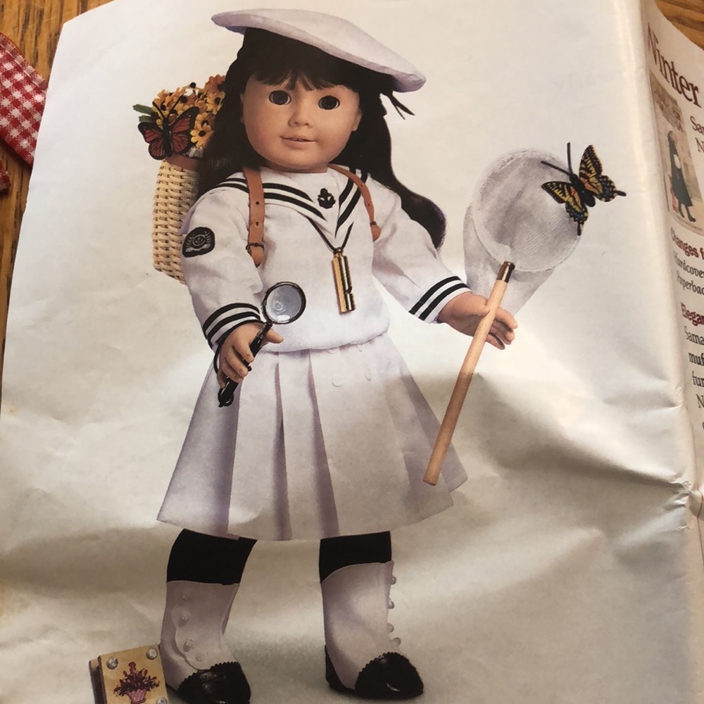 Pleasant Company Vintage American Girl Samanthas Middy Sailor Hat Button Boots - Picture 10 of 13